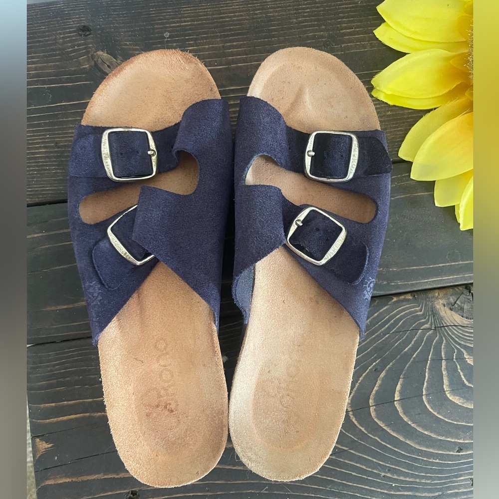 Navy sandals